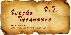 Veljko Tušanović vizit kartica